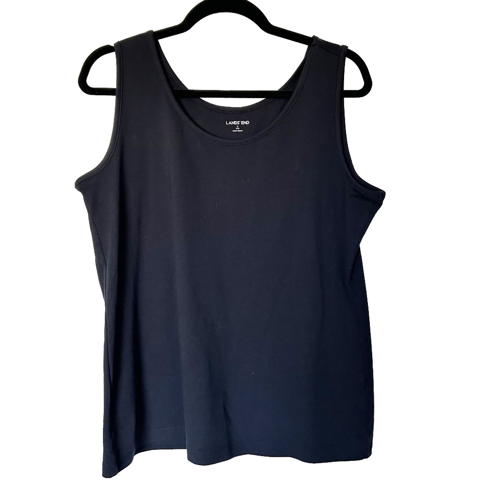 LANDS END sleeveless black tank | Size L (14-16) | GUC